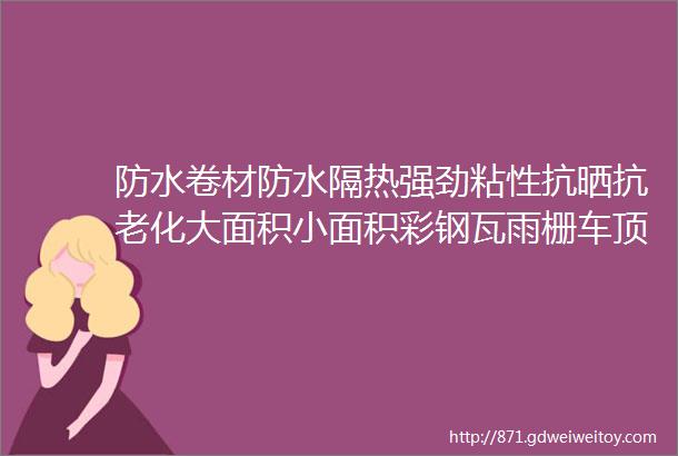 防水卷材防水隔热强劲粘性抗晒抗老化大面积小面积彩钢瓦雨栅车顶水泥都能粘